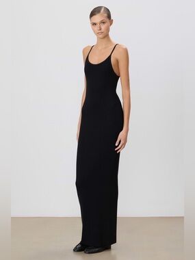 NWT Eterne Tank Maxi Dress in Butter Rib Black Size Medium
